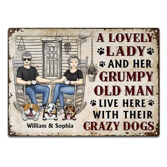 Grumpy Old Man Custom Metal Sign - Gift for Dog Lovers - Thegiftio UK