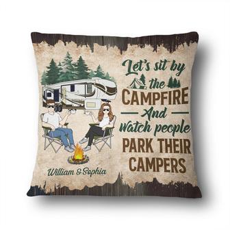 Let's Sit By The Campfire Personalized Pillow - Couple Gift - Thegiftio UK
