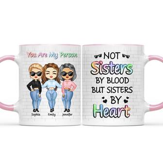 Best Friends Not Sisters Custom Accent Mug - Gift for BFF - Thegiftio UK