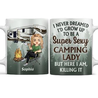 Super Sexy Camping Lady Custom Mug - Gift for Camping Lovers - Thegiftio UK