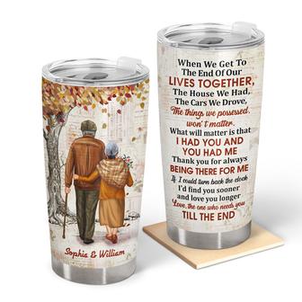 Family Old Couple Letter Custom Tumbler - Gift for Couples - Thegiftio UK