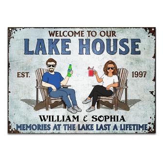 Lake House Memories Personalized Metal Sign - Couples Gift - Thegiftio UK