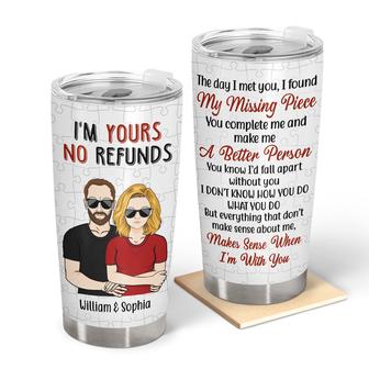 The Day I Met You Missing Piece Custom Tumbler - Couple Gift - Thegiftio UK