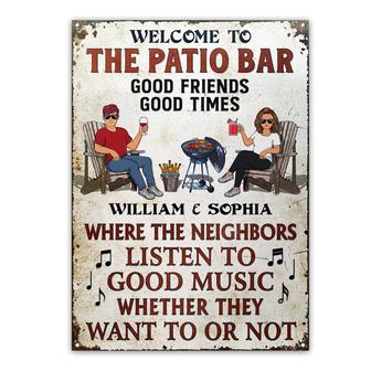 Patio Grilling Listen To The Good Music Personalized Metal - Thegiftio UK