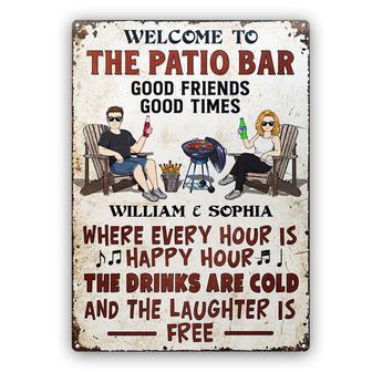 Patio Grilling Where Every Hour Is Happy Hour Custom Sign - Thegiftio UK