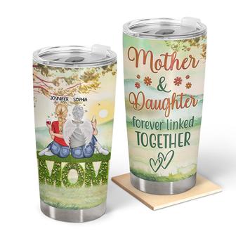 Mother And Daughter Forever Linked Custom Tumbler - Mom Gift - Thegiftio UK