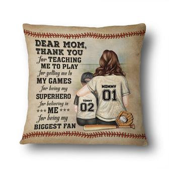 Baseball Dear Mom Thank You Custom Pillow - Gift for Mother - Thegiftio UK