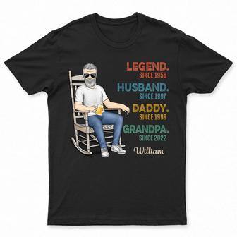Legend Husband Daddy Grandpa Custom T-Shirt - Father Gift - Thegiftio UK