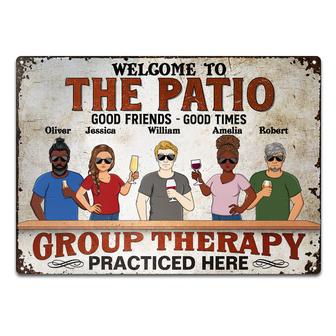 Patio Grilling Group Therapy Personalized Metal Sign - Gift - Thegiftio UK