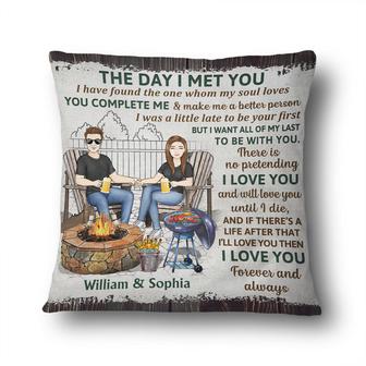 The Day I Met You Personalized Pillow - Gift for Couples - Thegiftio UK