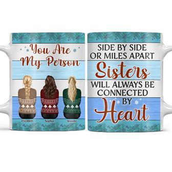 Family Side By Side Or Miles Apart Custom Mug - Thegiftio UK