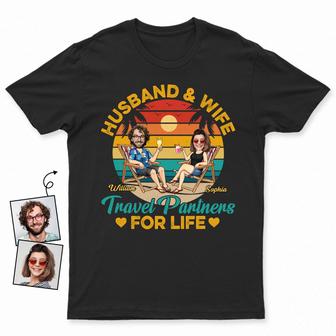 Husband And Wife Travel Partners Personalized T-Shirt - Gift - Thegiftio UK
