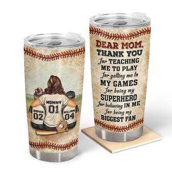 Dear Mom Thank You For Teaching Me Custom Tumbler - Gift - Thegiftio UK