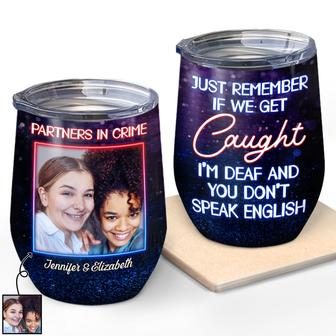 Partners In Crime Custom Wine Tumbler - Best Friends Gift - Thegiftio UK