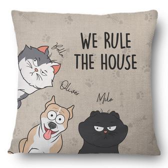 We Rule The House Personalized Pillow - Gift for Pet Lovers - Thegiftio UK