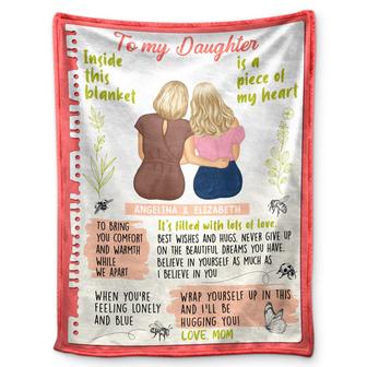 Inside This Blanket Is A Piece Of My Heart - Birthday, Loving Gift For Mother, Daughter, Aunt, Niece - Personalized Fleece Blanket - Thegiftio UK