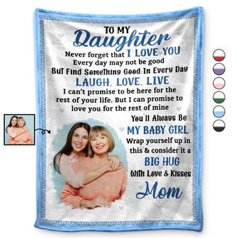 Custom Photo Never Forget That I Love You Mom - Gift For Daughters - Personalized Fleece Blanket - Thegiftio UK