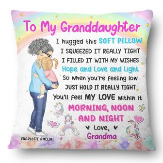 Grandma Mom Hugged This Soft Chibi Carry Personalized Pillow - Thegiftio UK