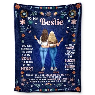 The Friend Of My Heart - Gift For Bestie, Sister, Women - Personalized Fleece Blanket - Thegiftio UK
