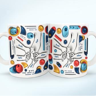 Hand In Hand I Will Always Protect You Custom Mug - For Dad - Thegiftio UK