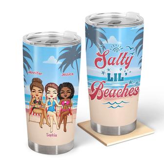 Salty Lil Beaches Booze Bestie Custom Tumbler - Thegiftio UK