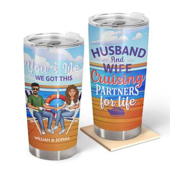 Husband And Wife Cruising Partners For Life Custom Tumbler - Thegiftio UK