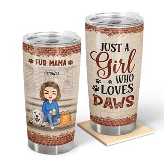Just A Girl Boy Who Loves Dogs Cats Custom Tumbler - Gift - Thegiftio UK
