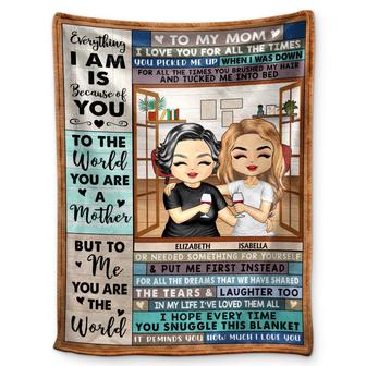 To My Mom I Love You For All The Times - Birthday, Loving Gift For Children, Kids - Personalized Custom Blanket - Birthday, Loving Gift For Mommy, Mother - Personalized Custom Fleece Blanket - Thegiftio UK