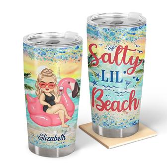 Salty Lil Beach Tanned Tipsy Custom Tumbler - Birthday Gift - Thegiftio UK