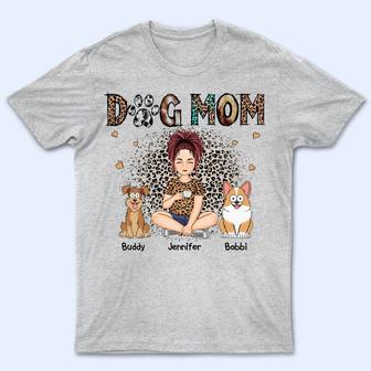Leopard Dog Mom With Dogs Custom T-Shirt - Birthday Gift - Thegiftio UK