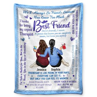 We'll Always Be Friends - Funny, Loving Gifts For Besties - Personalized Fleece Blanket - Thegiftio UK