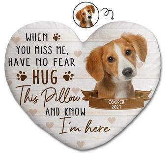 When You Miss Me Custom Pillow - Gift for Dog Lovers - Thegiftio UK