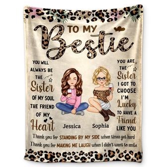 You Will Always Be The Sister Of My Soul - Gift For Besties, Best Friends - Personalized Fleece Blanket - Thegiftio UK