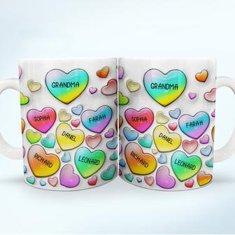 Grandma's Sweethearts Heart Custom Mug - Gift for Nana - Thegiftio UK