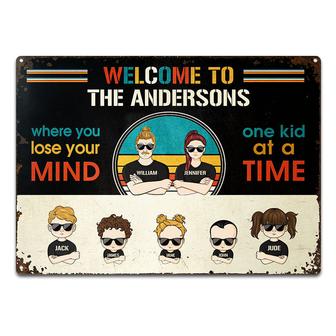 Lose Your Mind One Kid Custom Metal Sign - Gift for Couples - Thegiftio UK