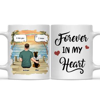 Dog Dad Forever In My Heart Personalized Mug - Memorial Gift - Thegiftio UK