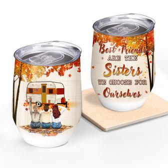 Fall Camping Bestie Choose For Ourselves Custom Tumbler - Thegiftio UK