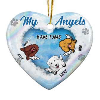 My Angels Has Paws Personalized Ornament - Memorial Gift - Thegiftio UK
