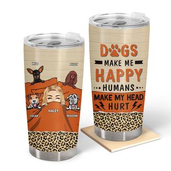 Dog Lovers Chibi Girl Custom Tumbler - Gift for Dog Lovers - Thegiftio UK