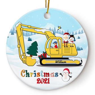 Kids Christmas Gift Excavator Personalized Ornament - Thegiftio UK
