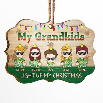 Grandkids Light Up My Christmas Personalized Ornament - Gift - Thegiftio UK