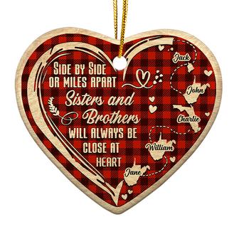 Sibling Will Always Be Close At Heart Custom Ornament - Gift - Thegiftio UK
