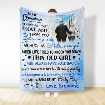 This Old Girl Grandmother - Gift For Granddaughter And Grandson - Personalized Custom Fleece Blanket - Thegiftio UK