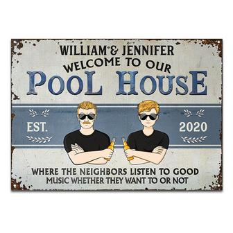 Family Couple Lake House Last A Lifetime Custom Metal Sign - Thegiftio UK