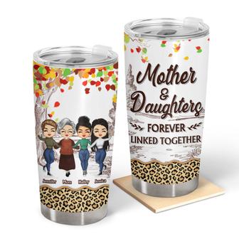 Mother & Daughters Forever Linked Together Custom Tumbler - Thegiftio UK