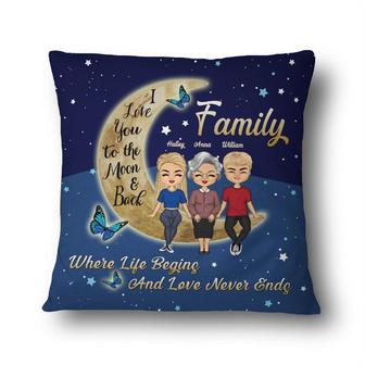 Mother Family Love Never Ends Personalized Pillow - Thegiftio UK