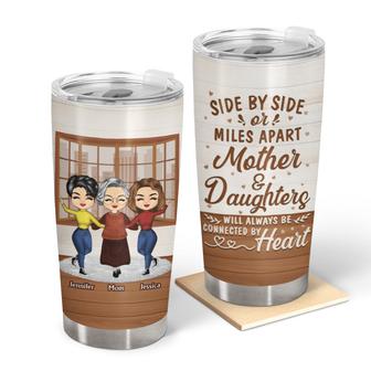 Mother Daughter Chibi Connected By Heart Custom Tumbler - Thegiftio UK