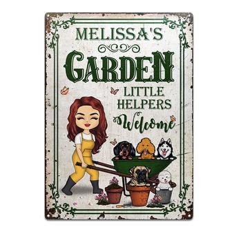 Garden Little Helpers Personalized Metal Sign - Thegiftio UK