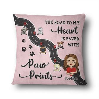 The Road To My Heart Personalized Pillow - Dog Lovers Gift - Thegiftio UK