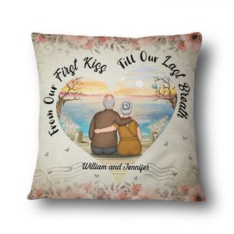 Old Couple From Our First Kiss To Our Last Breath Custom - Thegiftio UK
